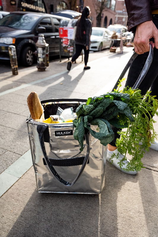 Winter Grocery Runs Made Easy with the Hulken Rolling Tote